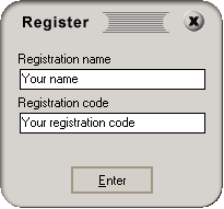 Registartion window