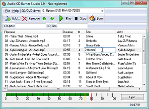 CD Text support for Audio CD