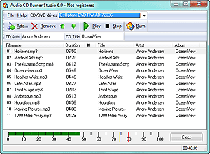 Burn MP3, WMA, WAV to Audio CD