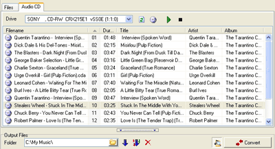 Audio CD Ripper to MP3 WMA OGG FLAC MPC WAV