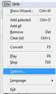 File - Options