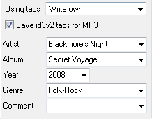 ID3 tags to save in converted files