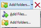 Switch the button to the Add folders mode