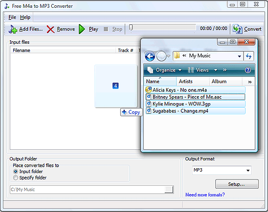 Convert multiple AAC and M4a files at once