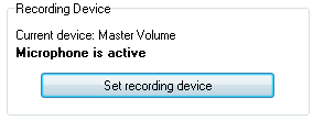 Click the button to set recording device