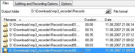 List of recorded audio