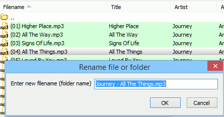Rename the MP3 file