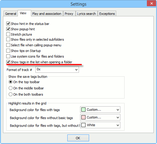 Showing ID3 tags in the file list