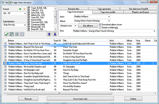 Restore order of audio files